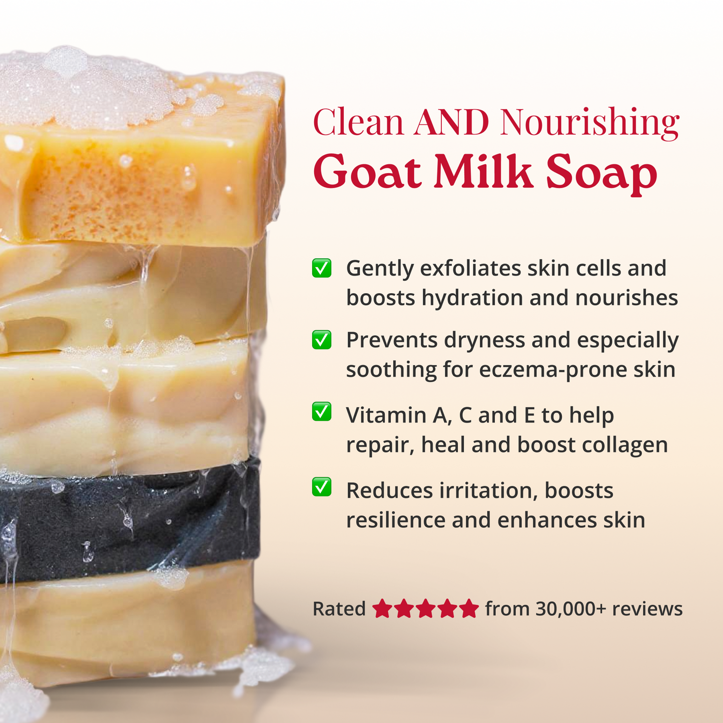 goat milk soap is nourishing