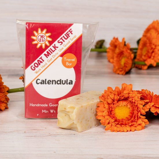 goat milk soap calendula travel bag