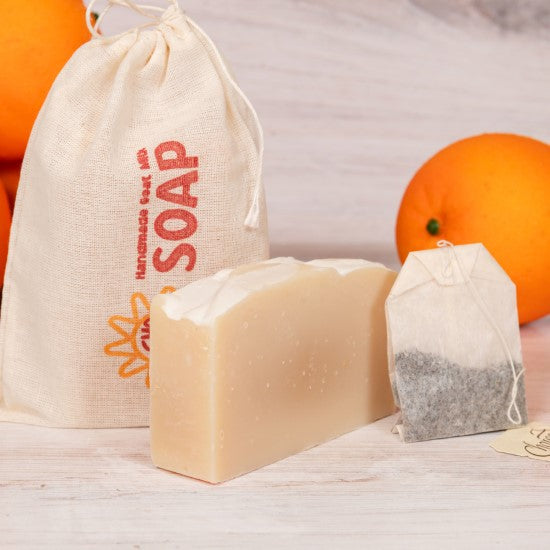 goat milk soap citrus tea bag