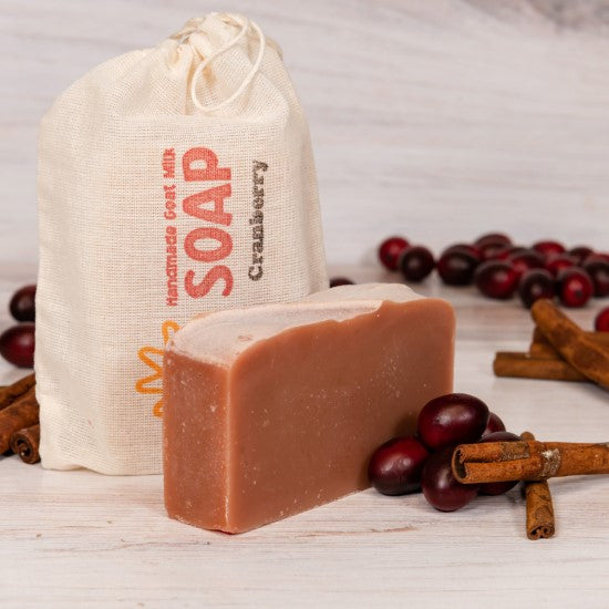 goat milk soap cranberry spice bag