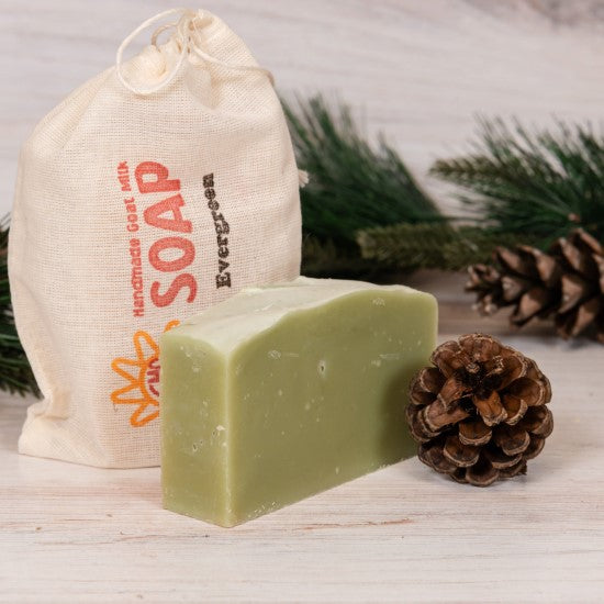 goat milk soap evergreen bag