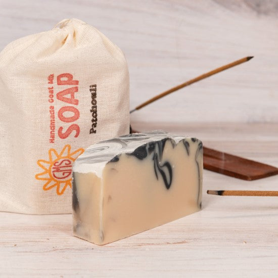 goat milk soap patchouli bag