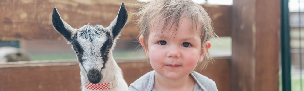 Kylie and baby goat