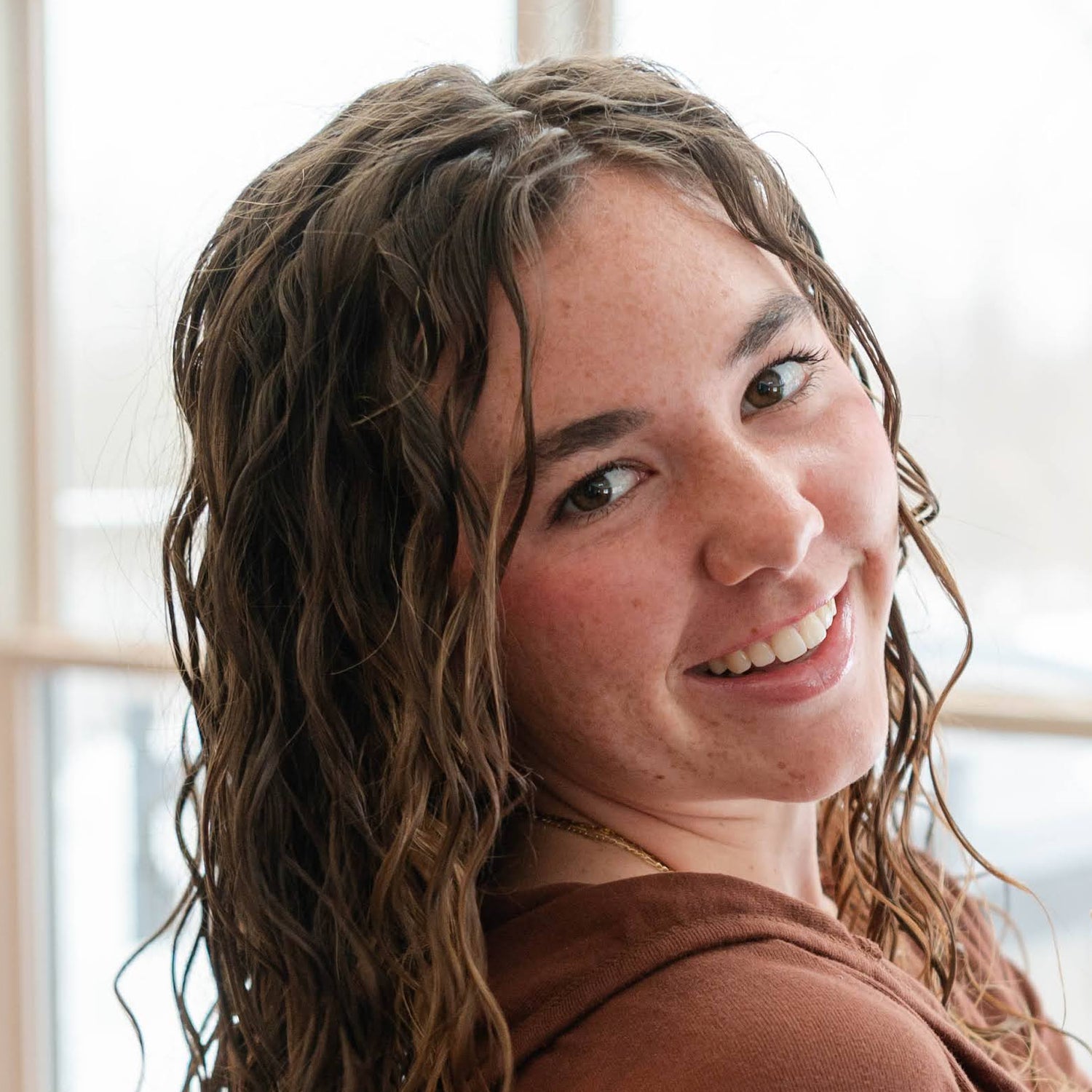Woman smiling