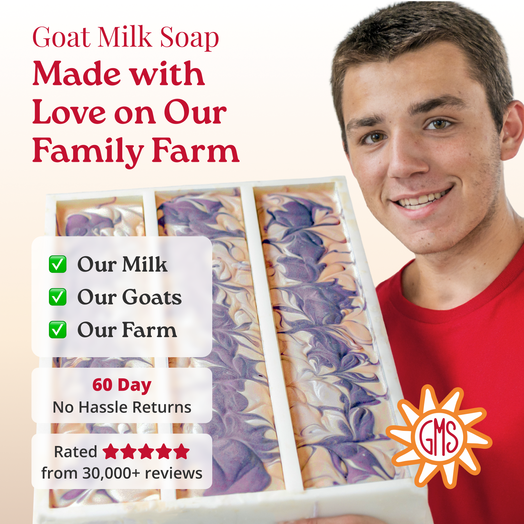 soap is made with love on our farm