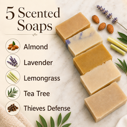 5 Scented Goat Milk Soaps