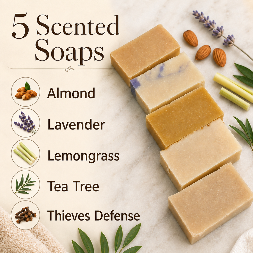 5 Scented Goat Milk Soaps