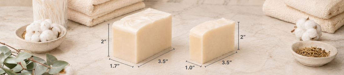 Goat Milk Soap Size Comparison