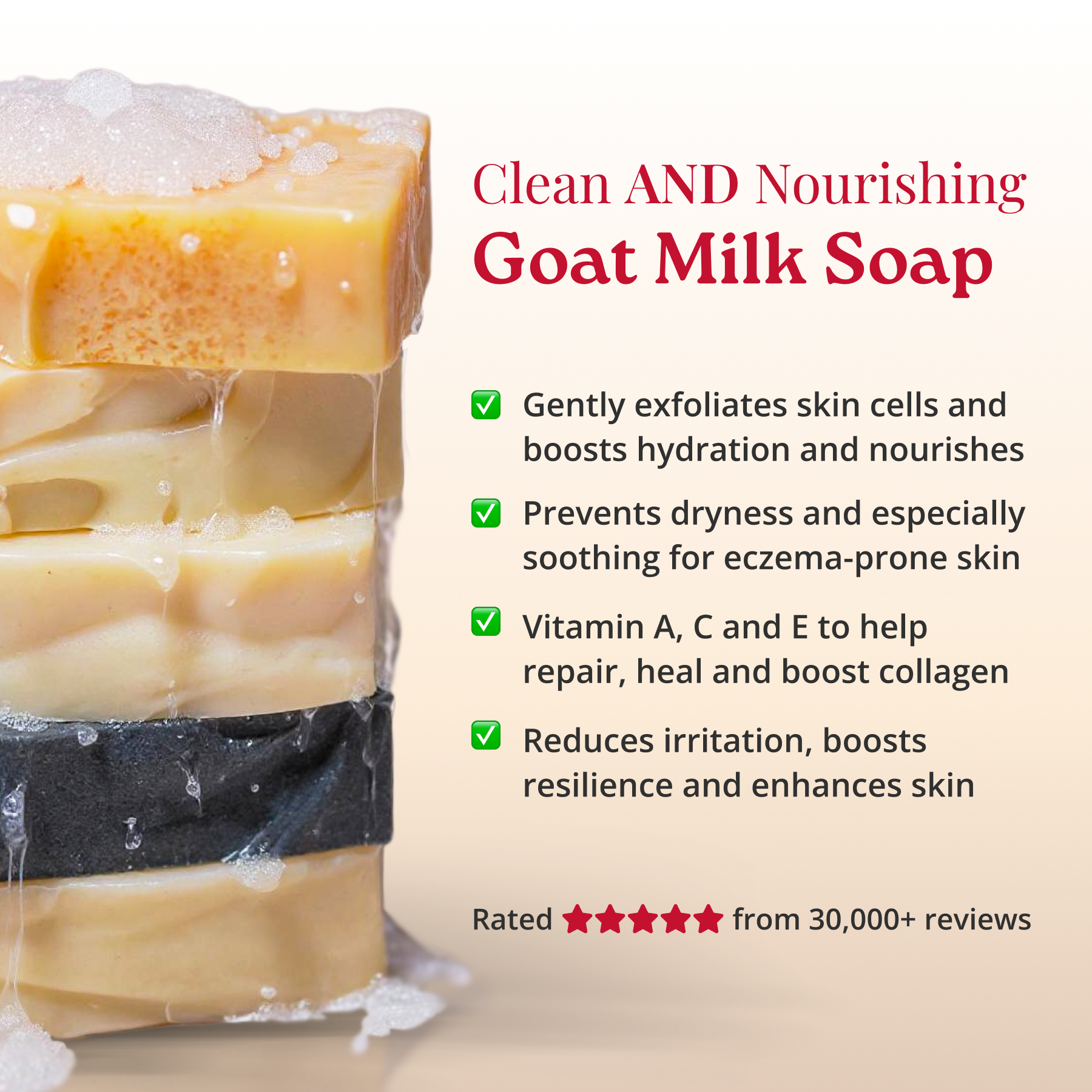 goat milk soap is nourishing