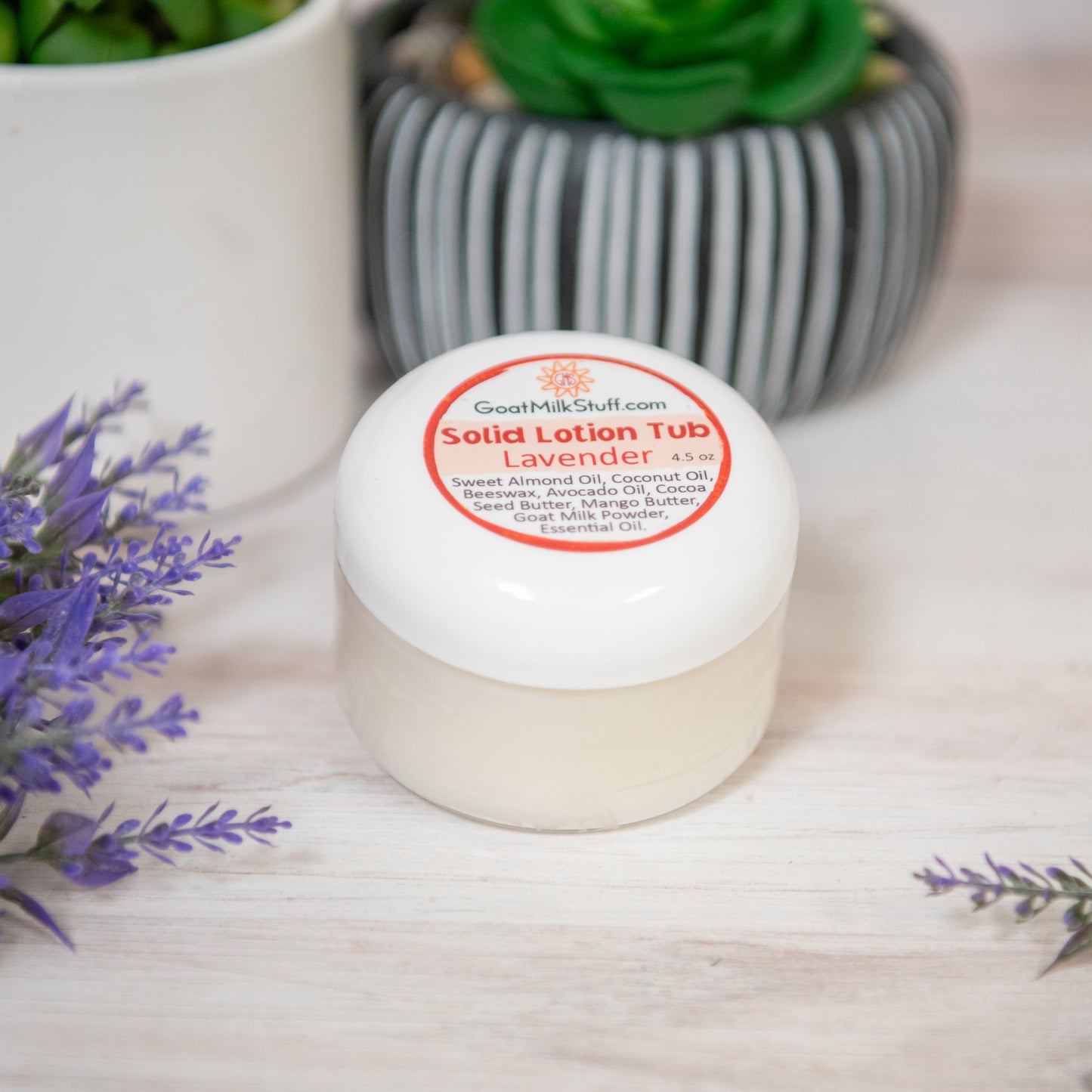 Lavender Solid Goat Milk Lotion Tub