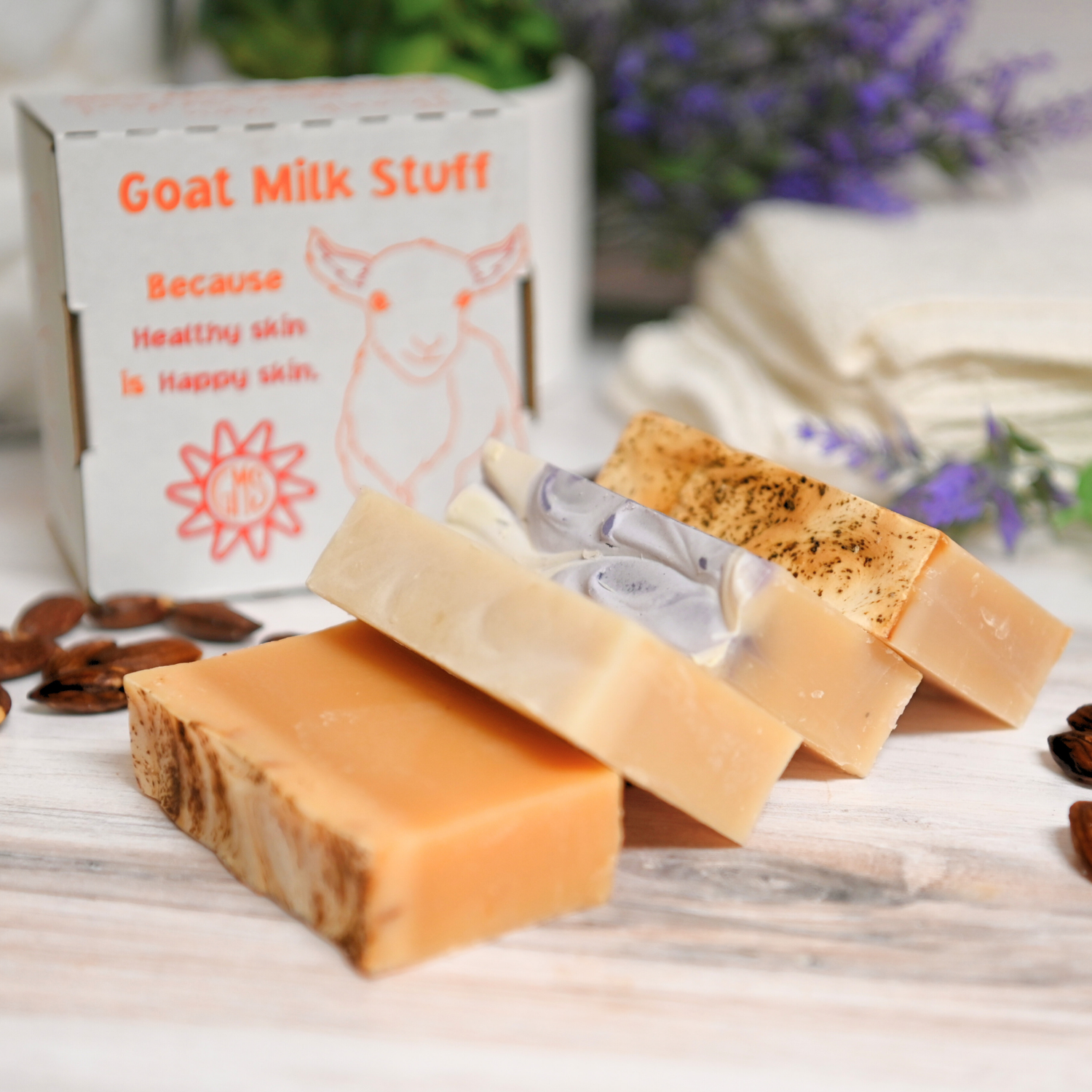 4 bars goat milk soap in Best Soap Bundle