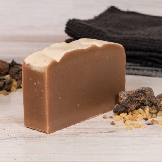 Frankincense & Myrrh Goat Milk Soap Standard Naked