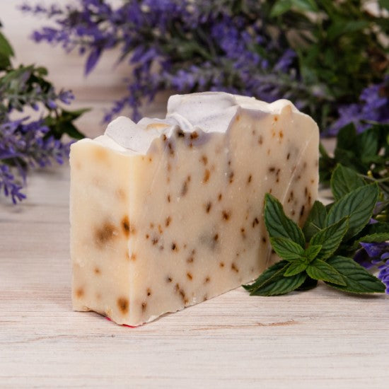 Lavender Peppermint Goat Milk Soap Standard Naked