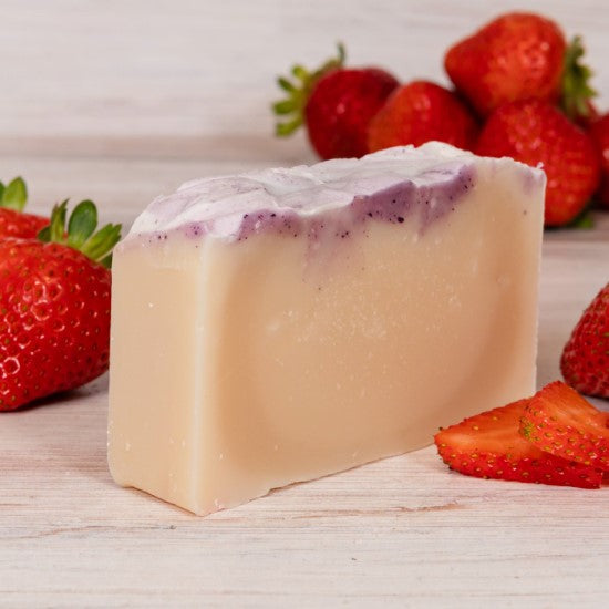 goat milk soap strawberries and champagne