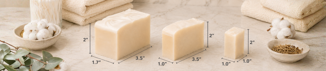 Goat Milk Soap Size Comparison