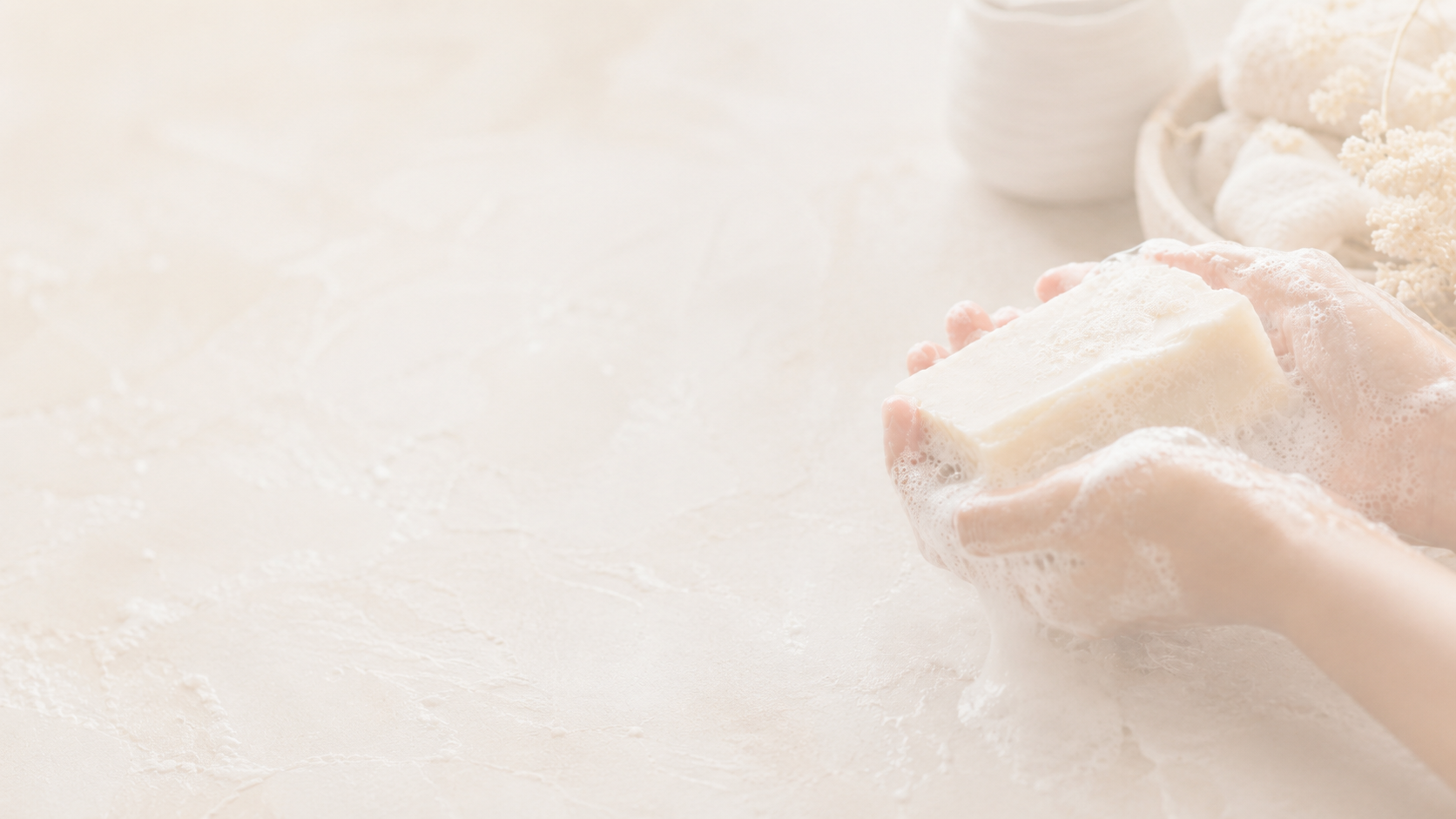 washing hands with soap