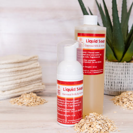 Goat Milk Liquid Soap Oatmeal Milk and Honey