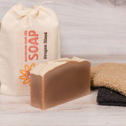 goat milk soap dragon blood bag
