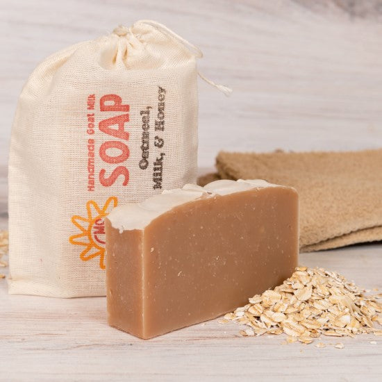  4 Goat Milk Soap Bars with Honey - Handmade in USA