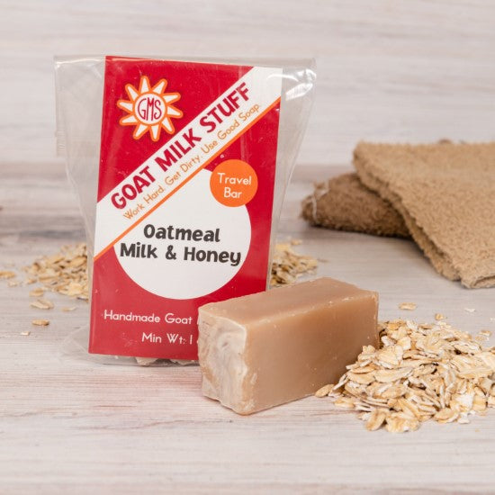 Oatmeal Soap - 4 Oatmeal & Honey, Goat Milk Soap bars. All Natural