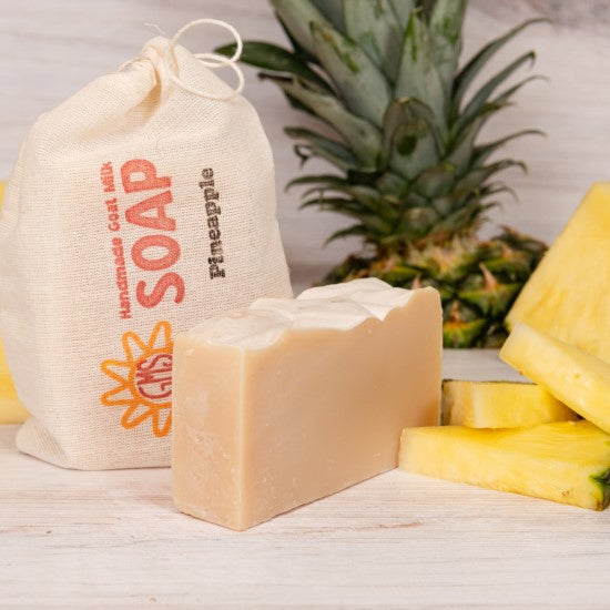 goat milk soap pineapple bag