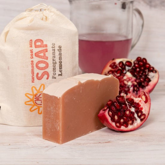 goat milk soap pomegranate lemonade bag