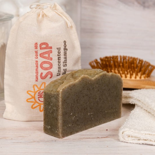 goat milk soap unscented shampoo bag